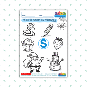 Coloring SATPIN Phonics - Letter S
