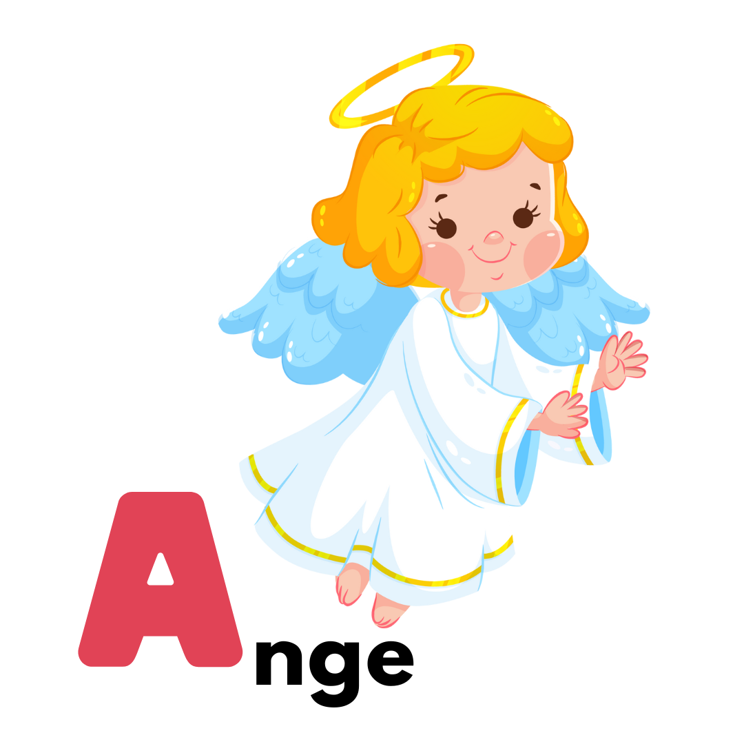 French Christmas Alphabet Educational Letter A a Poster Gogu Education