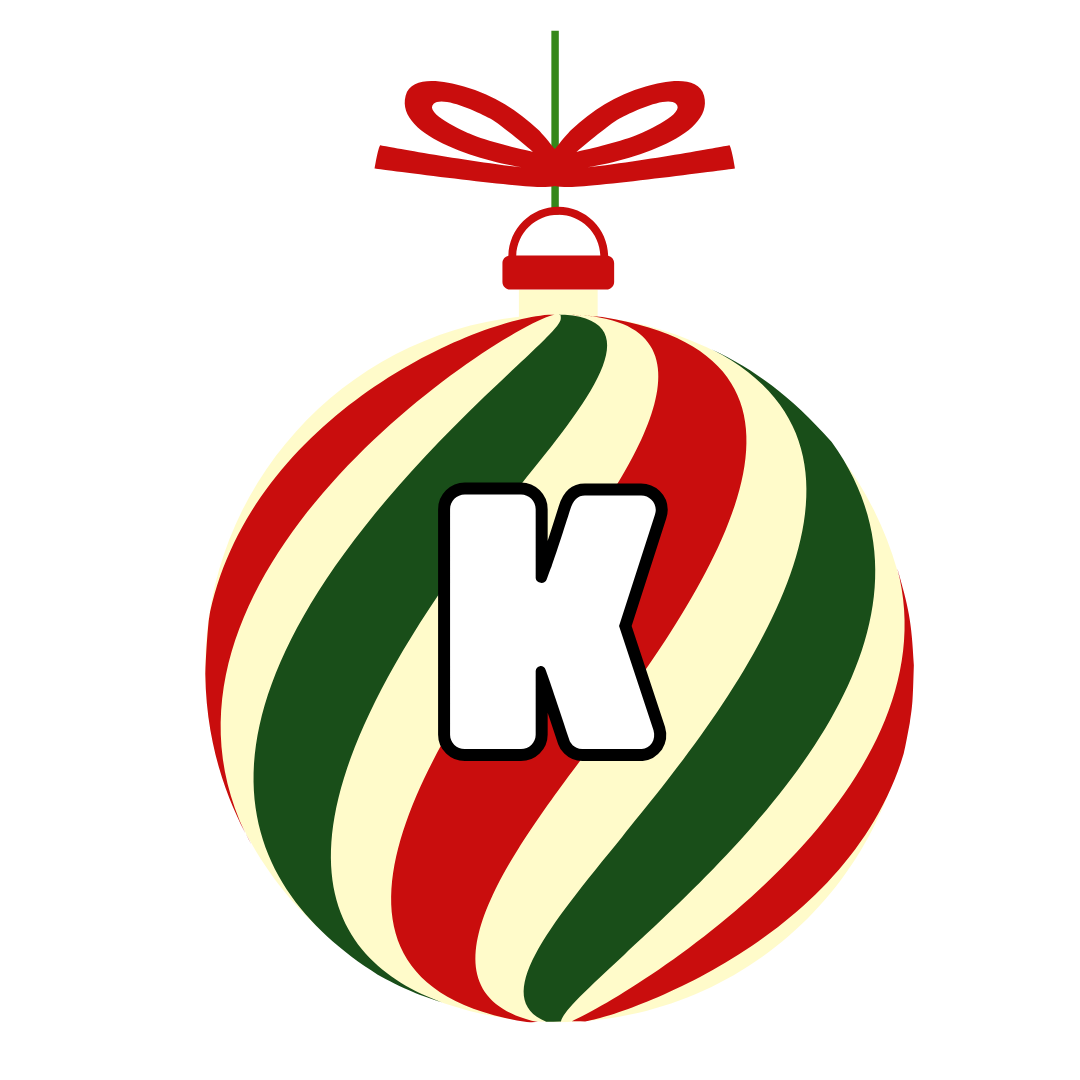 French Christmas Alphabet Educational Poster Gogu Education Letter k