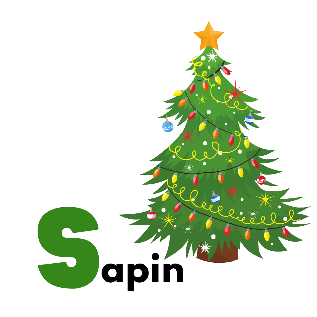 French Christmas Alphabet Educational Poster Gogu Education