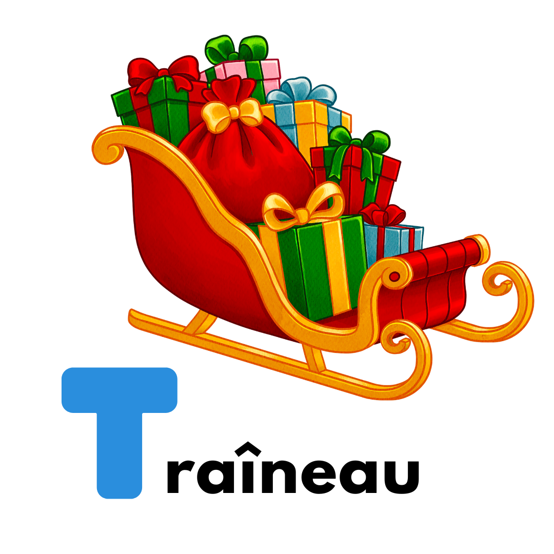 French Christmas Alphabet Gogu Education Letter T