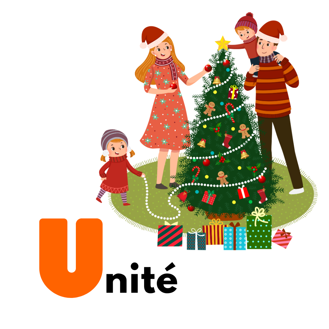 French Christmas Alphabet Gogu Education Letter U