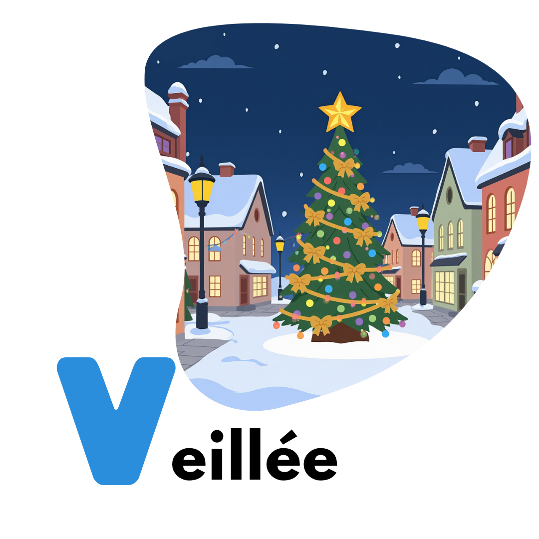 French Christmas Alphabet Gogu Education Letter V