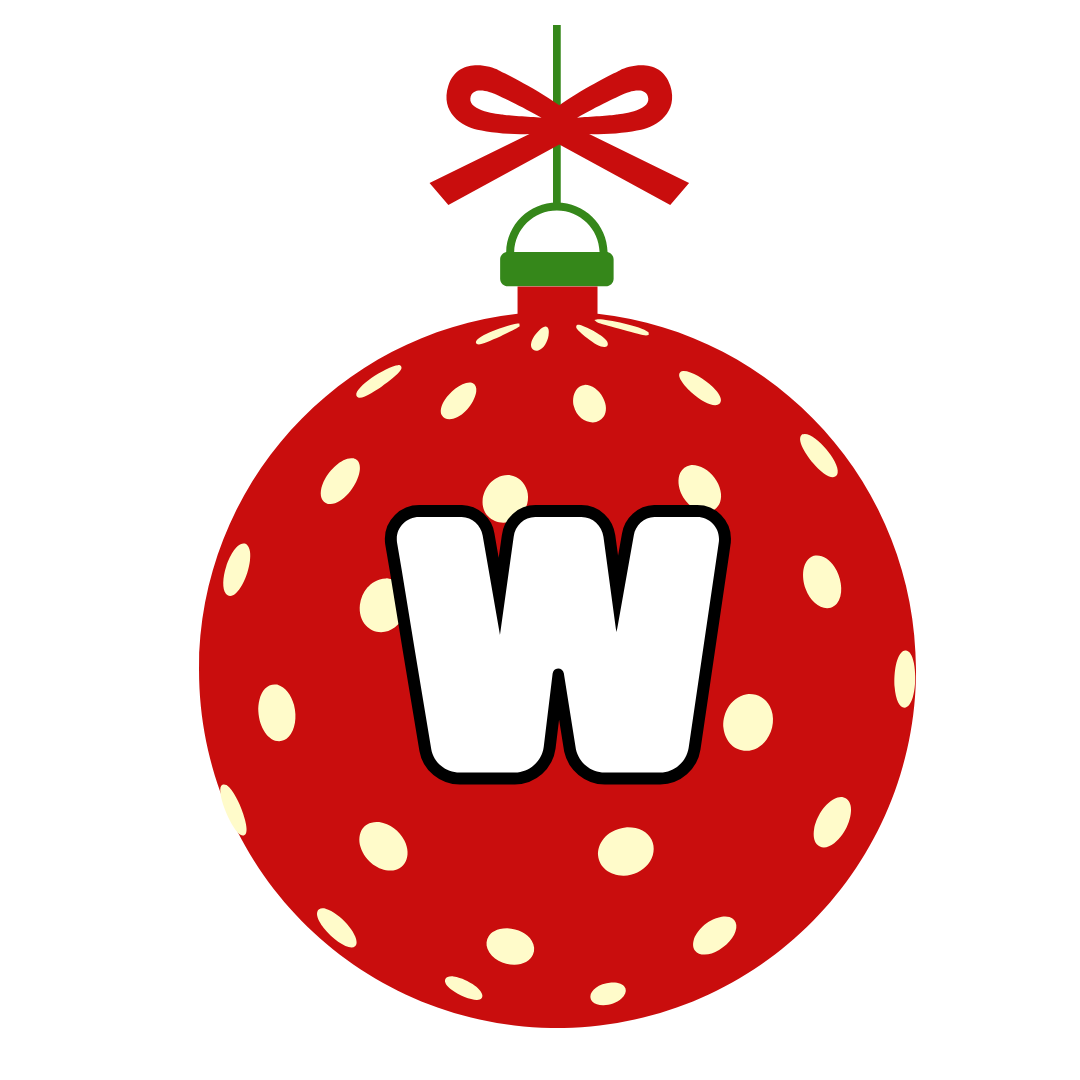 French Christmas Alphabet Gogu Education Letter W