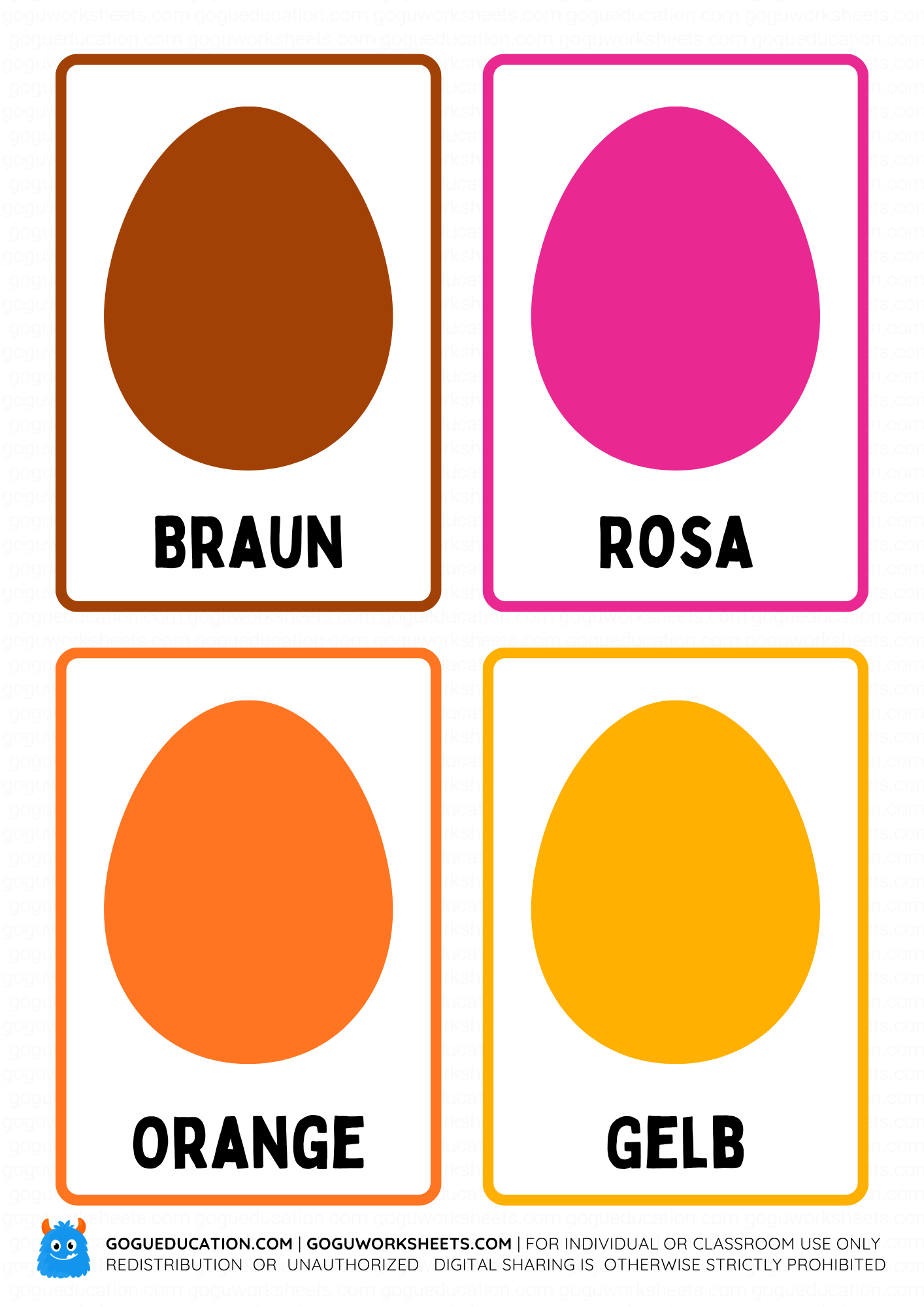 German Color Flashcards 2