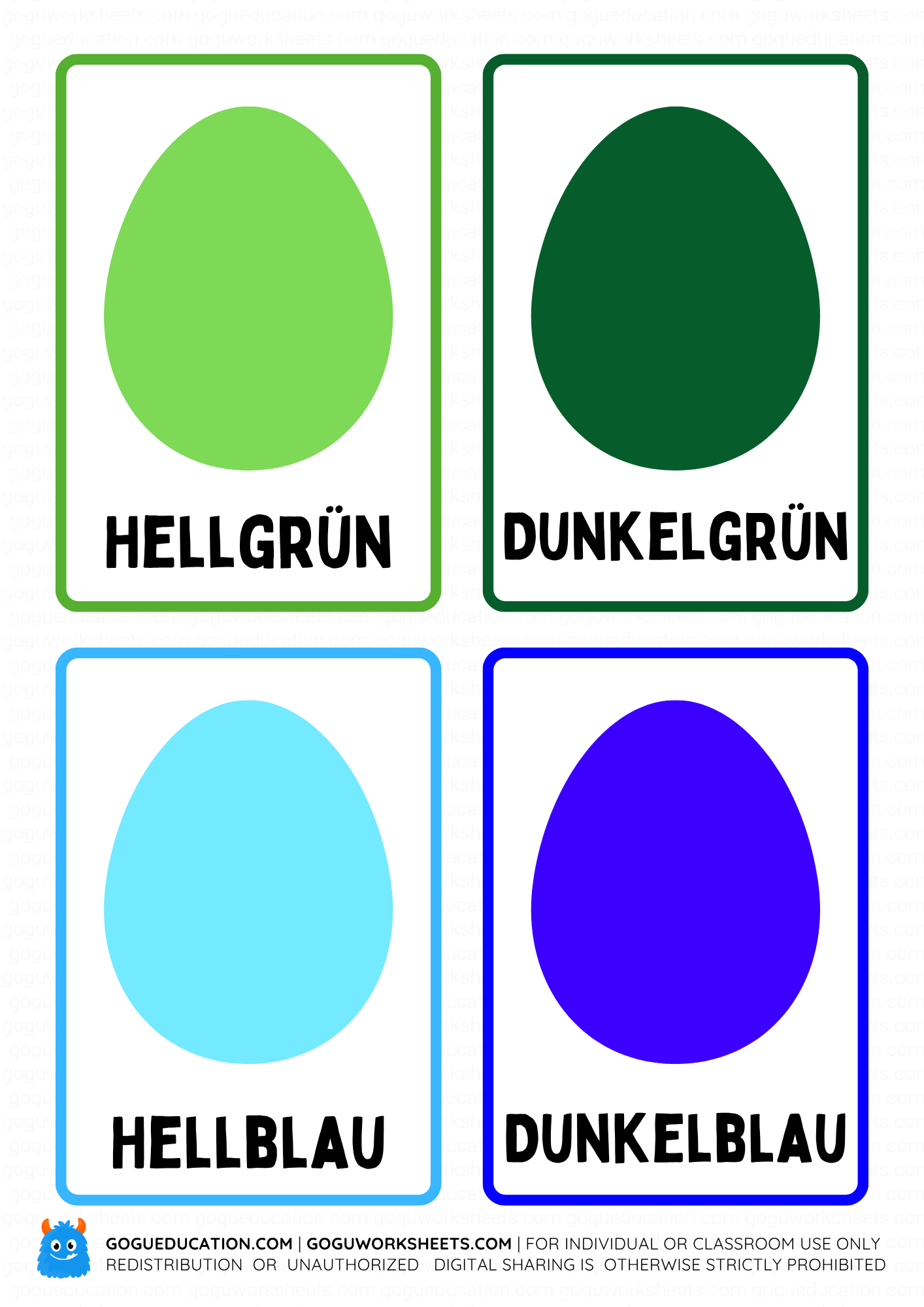 German Color Flashcards 4