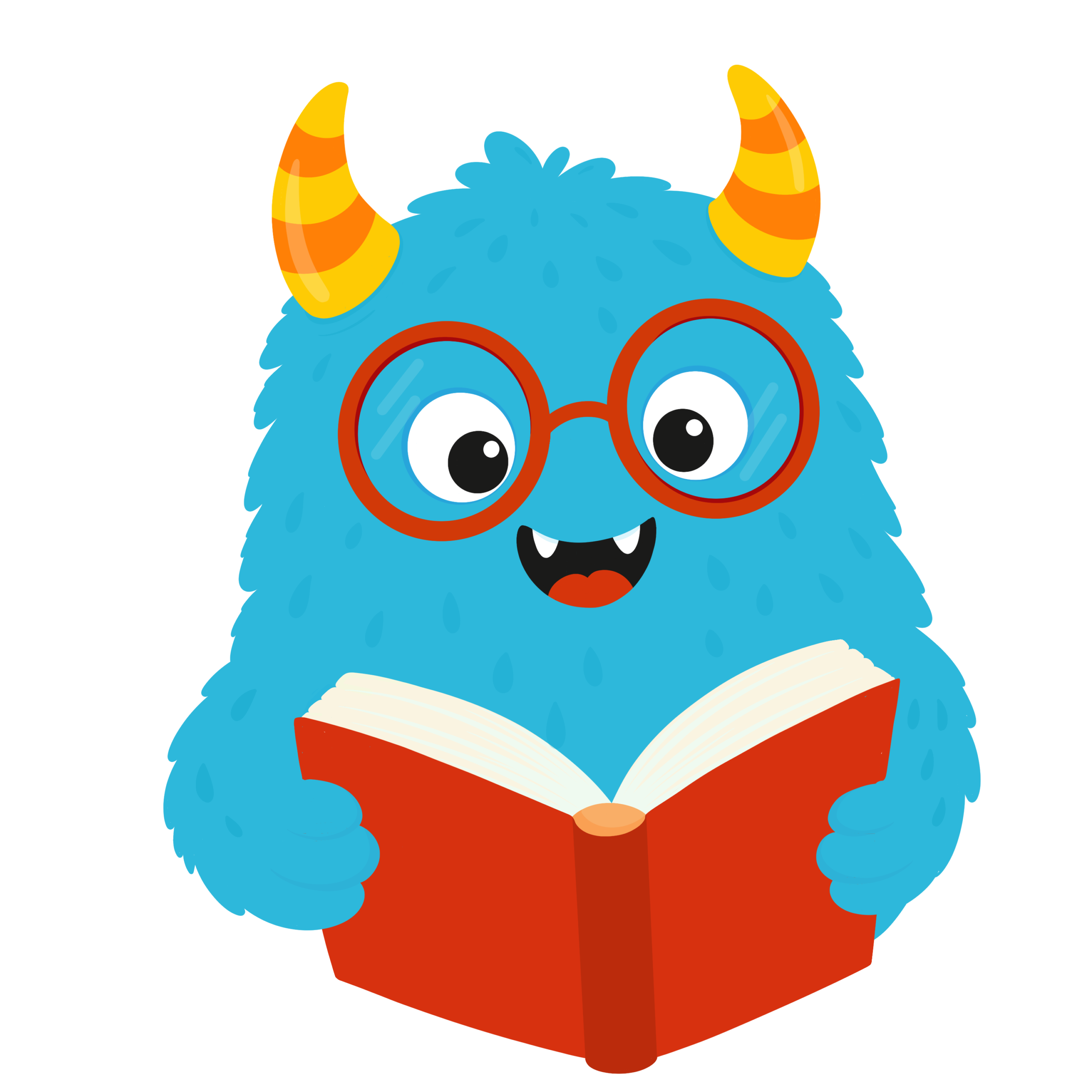 Gogu mascot reading a book