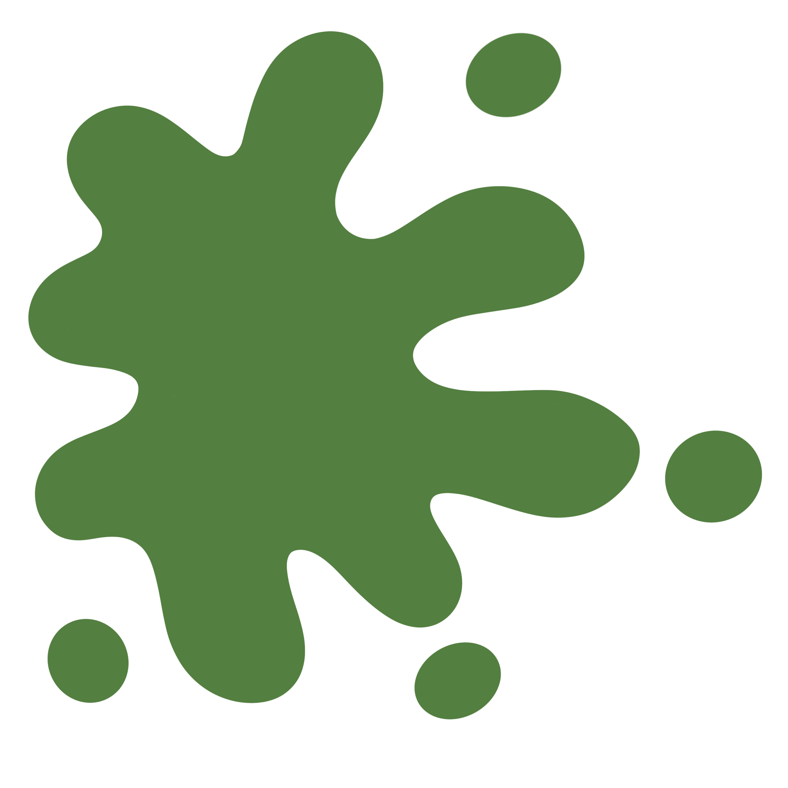 Green color splash Gogu Oksana Illustration