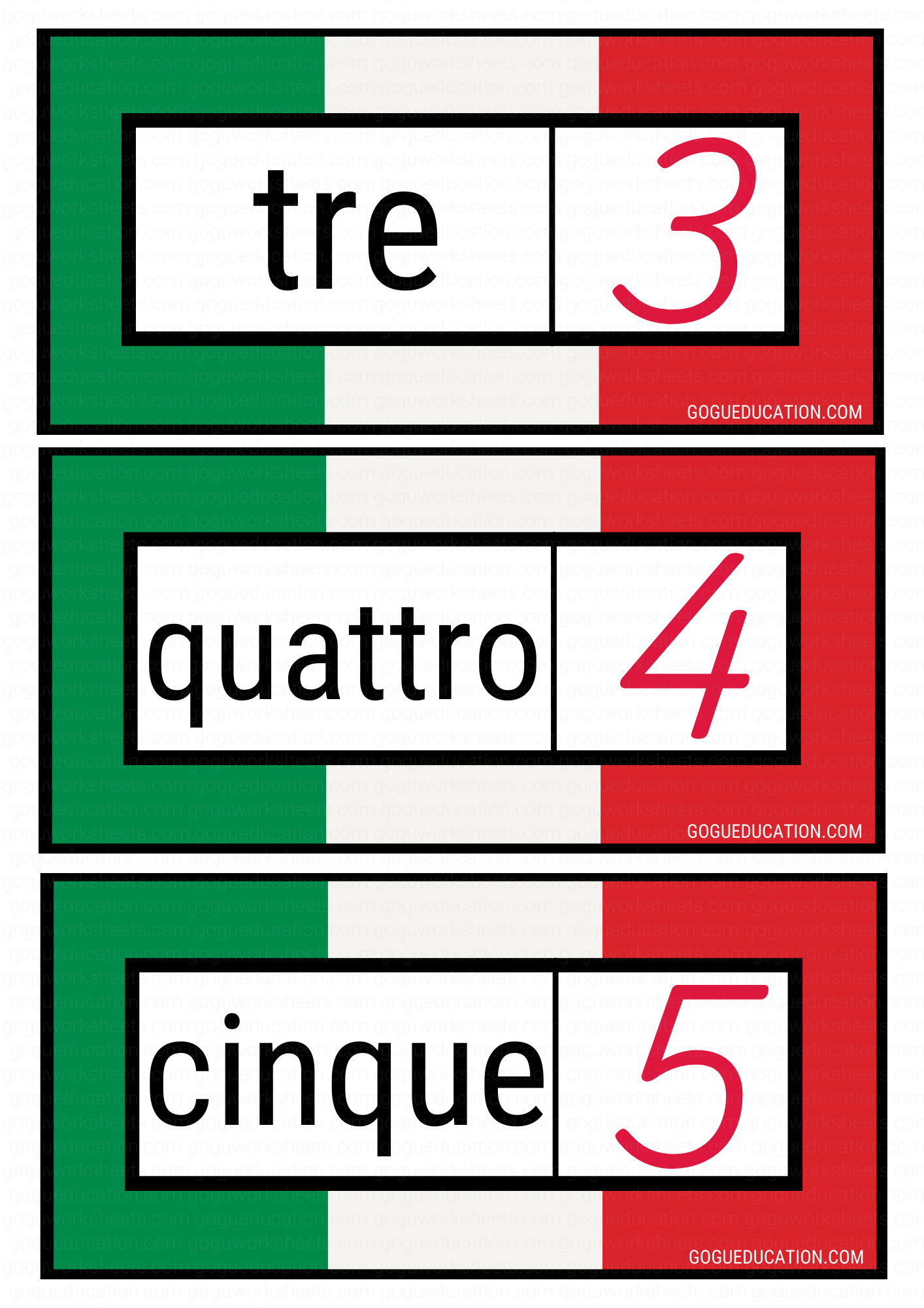 Italian Numbers 2
