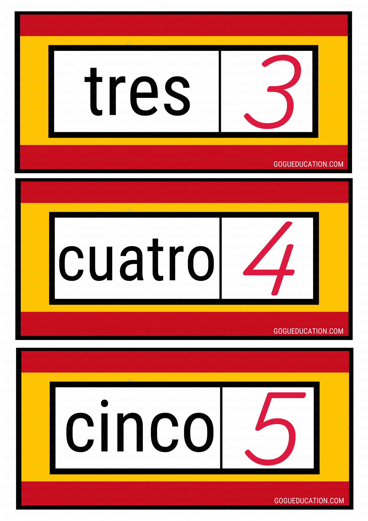 Spanish Numbers 2