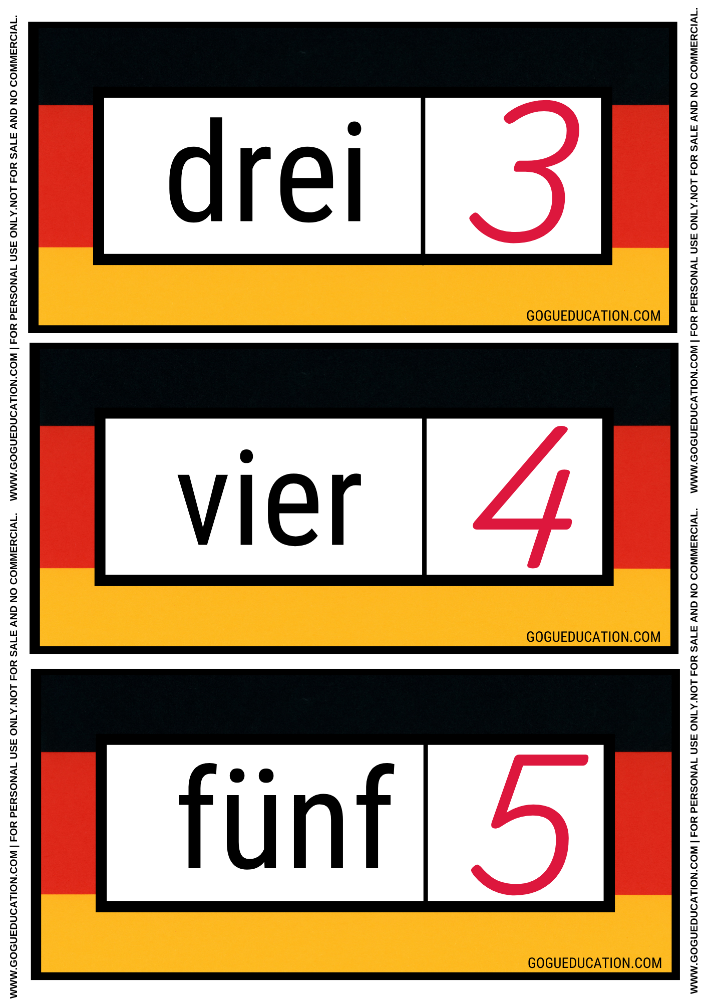 German Flashcards 3-5