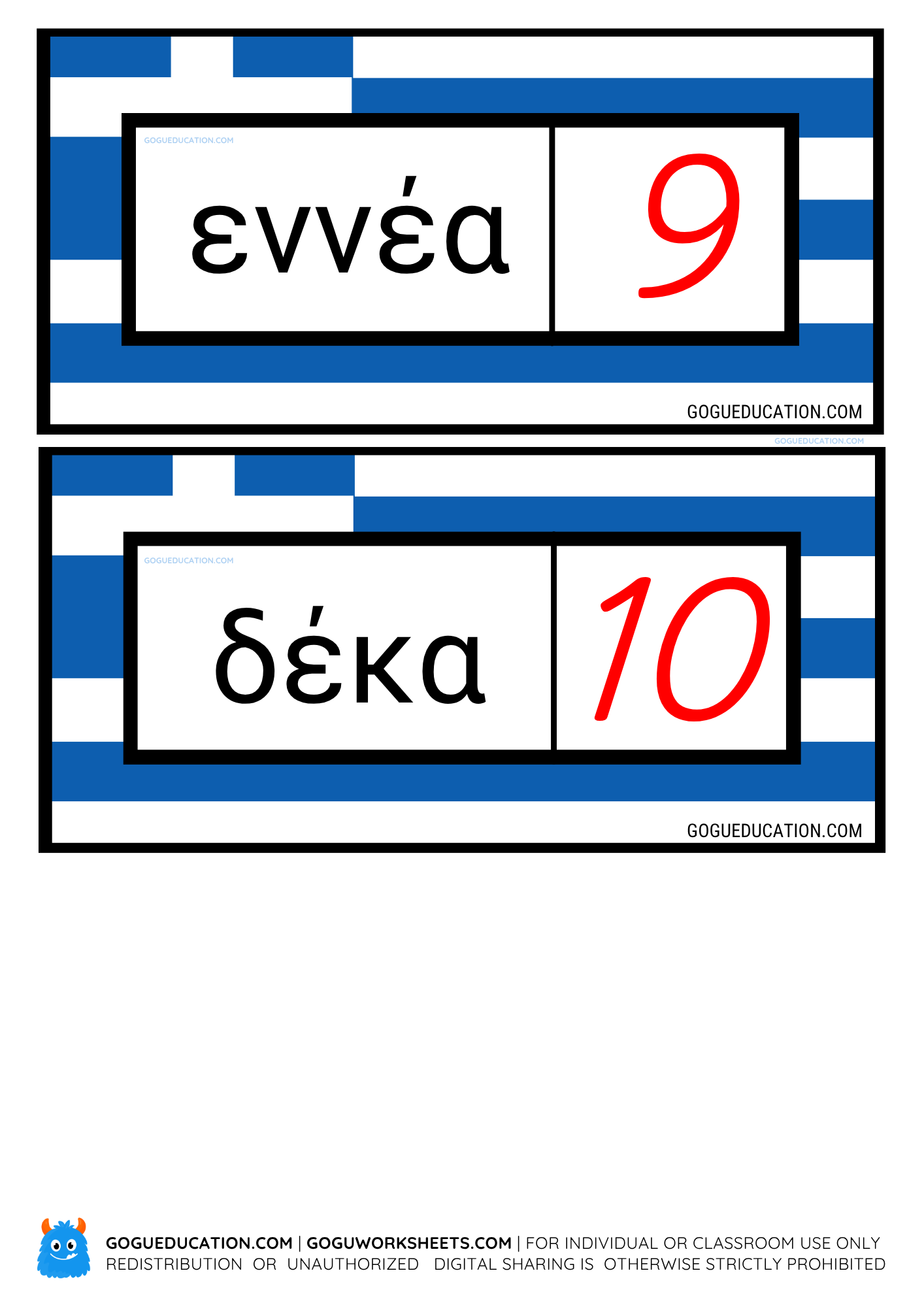 Greek Numbers Preview 2