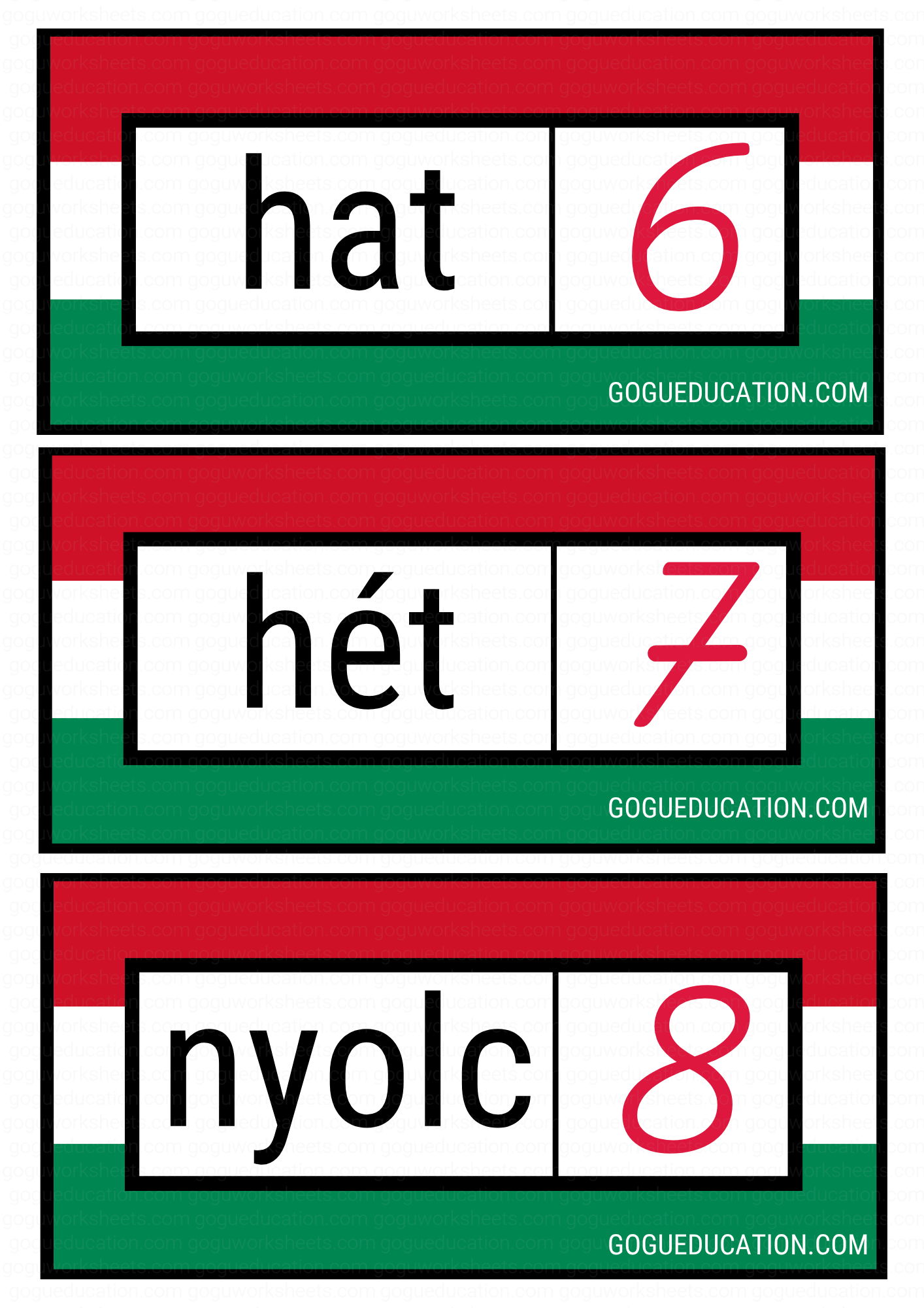 Hungarian Numbers Preview 3