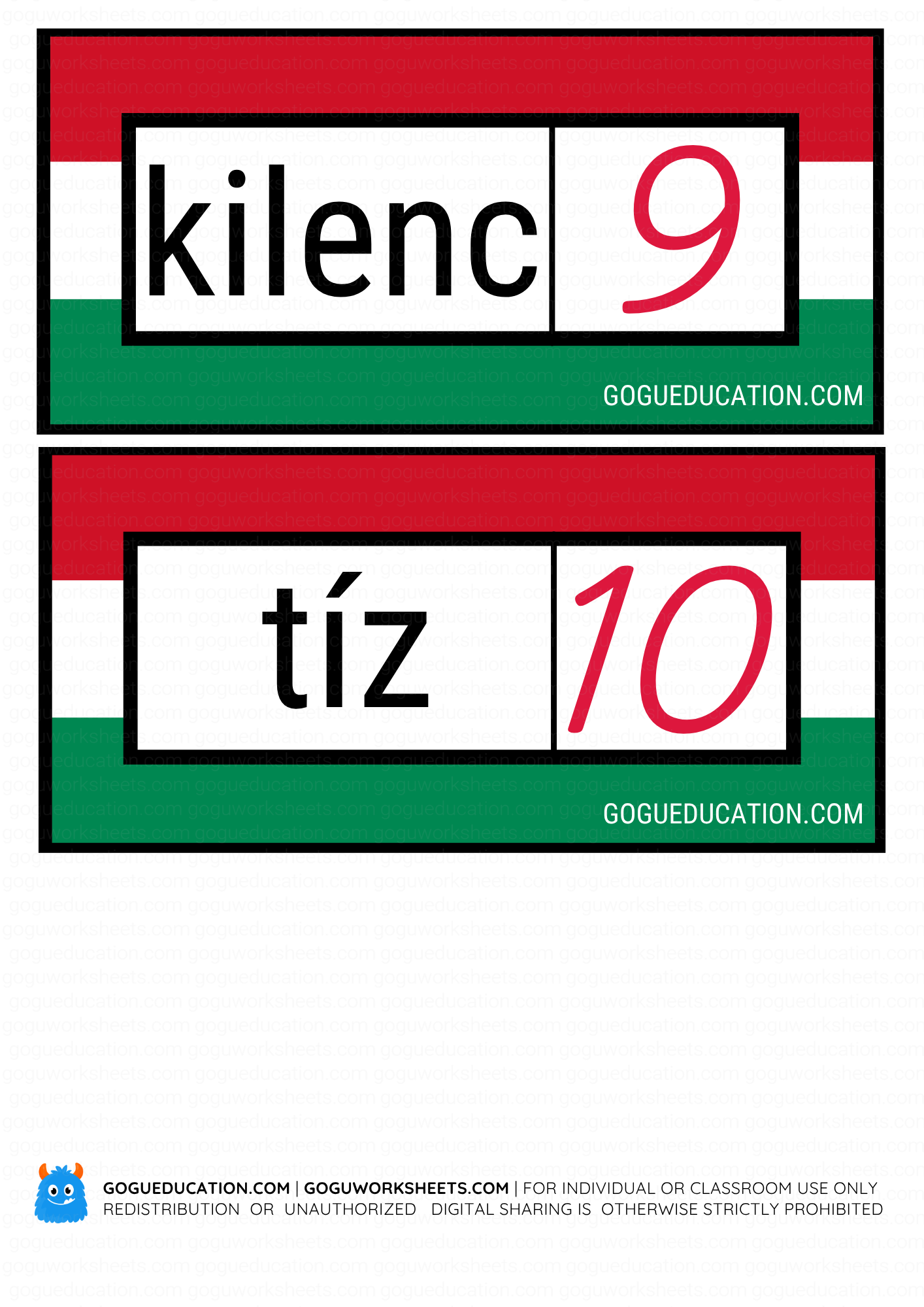 Hungarian Numbers Preview 4