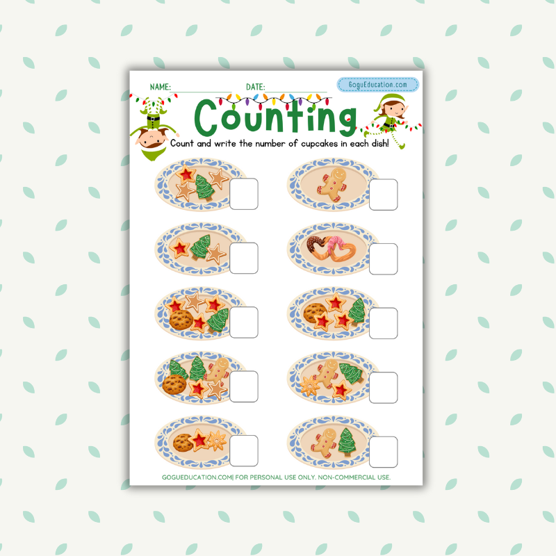 Counting Cookies Math Worksheet