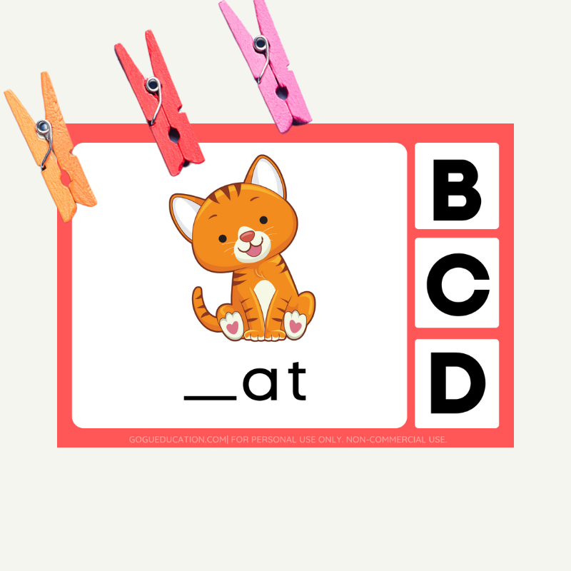 Preview English Alphabet Beginning Sounds Clip Cards Animals Gogu Education