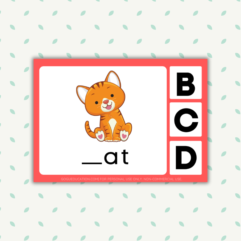 English Alphabet Beginning Sounds Clip Cards - Animals