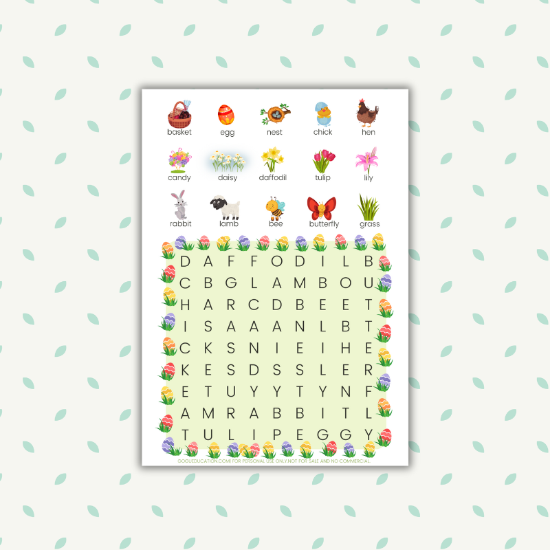 English Easter Word Search Gogu Education