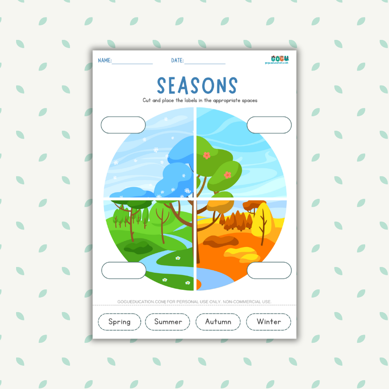 English Worksheets Seasons