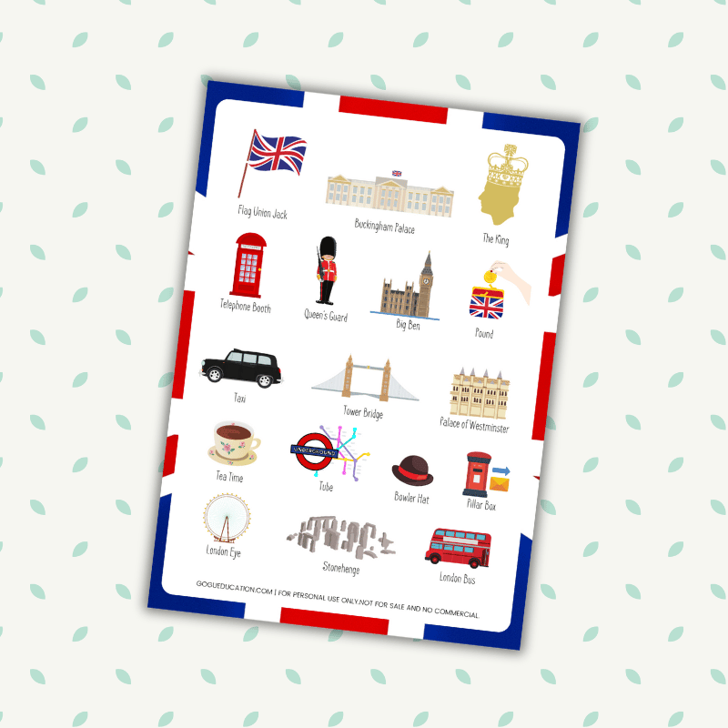 English Icons and Attributes of Great Britain