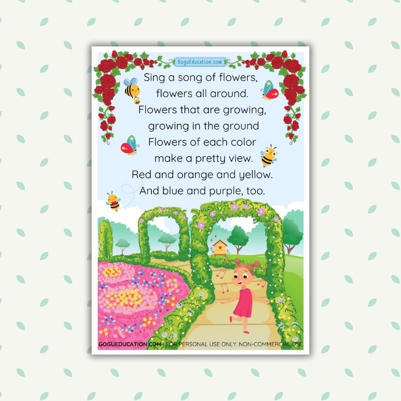 English Nursery Rhymes A song of Flowers