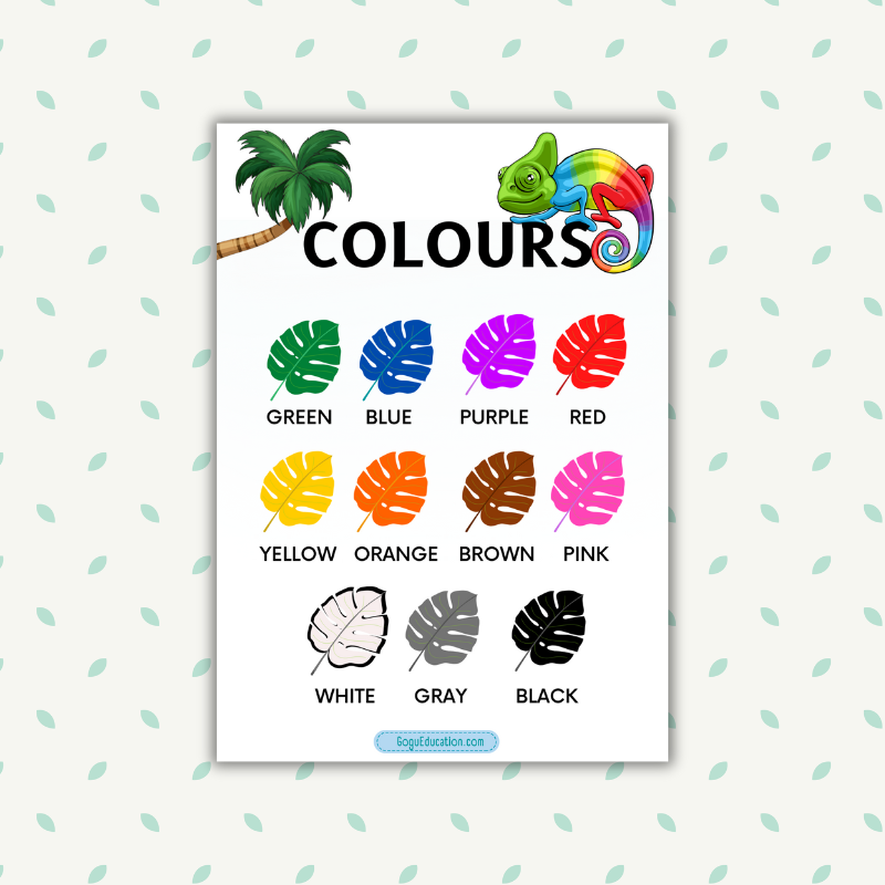 English Printables Colours