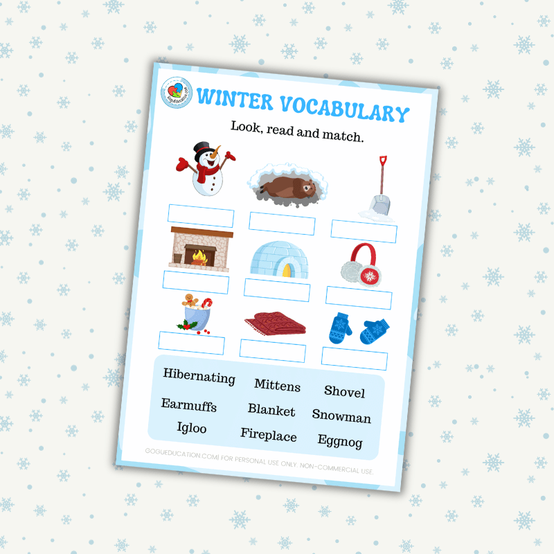 English Winter Vocabulary