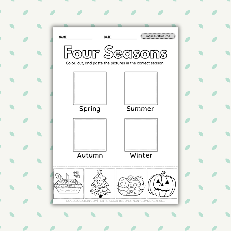 Four Seasons Worksheet