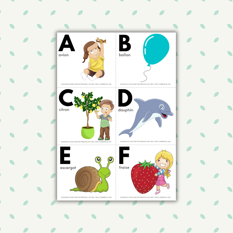 French Alphabet Flashcards