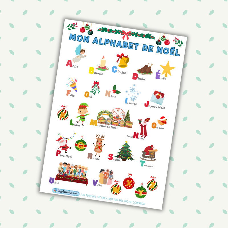 French Christmas Alphabet