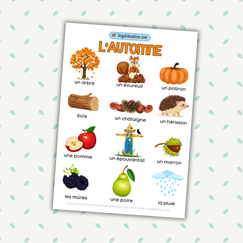 French Vocabulary: L’automne