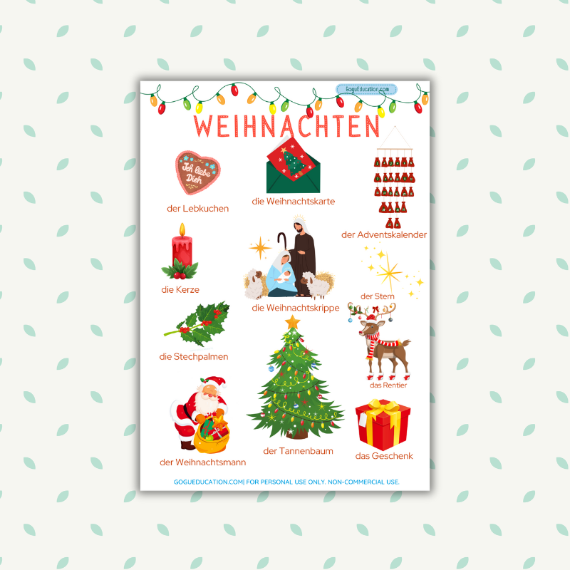 German Vocabulary Weihnachten