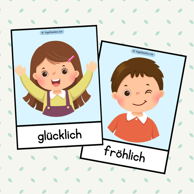 German Vocabulary die Emotionen Flashcards Gogu Education