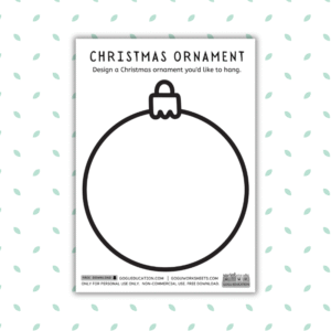 Christmas Ornament Drawing Worksheet