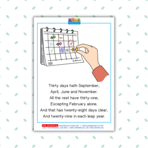 English Nursery Rhyme - Leap Year Poem by Mother Goose - GoguEducation.com
