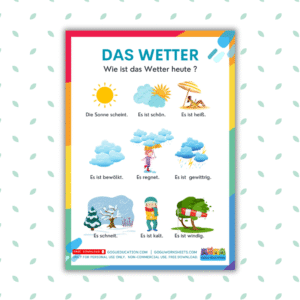 GoguWorksheets.com - German Printable Weather - GoguEducation.com