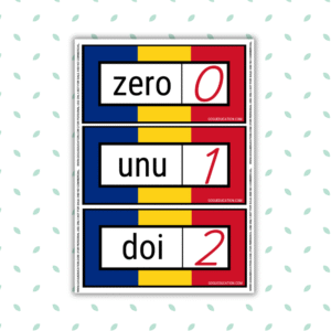 How to count in Romanian Numbers Flash Cards - Gogu Education