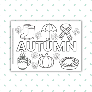 GoguWorksheets.com – Autumn Word Coloring - GoguEducation.com