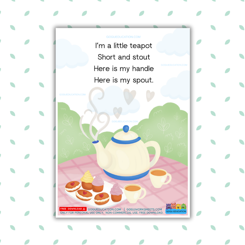 English Nursery Rhyme I’m a little teapot Gogu Education
