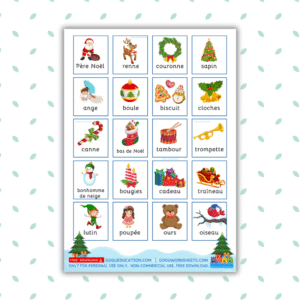 GoguWorksheets.com – French Christmas Vocabulary PDF - GoguEducation.com