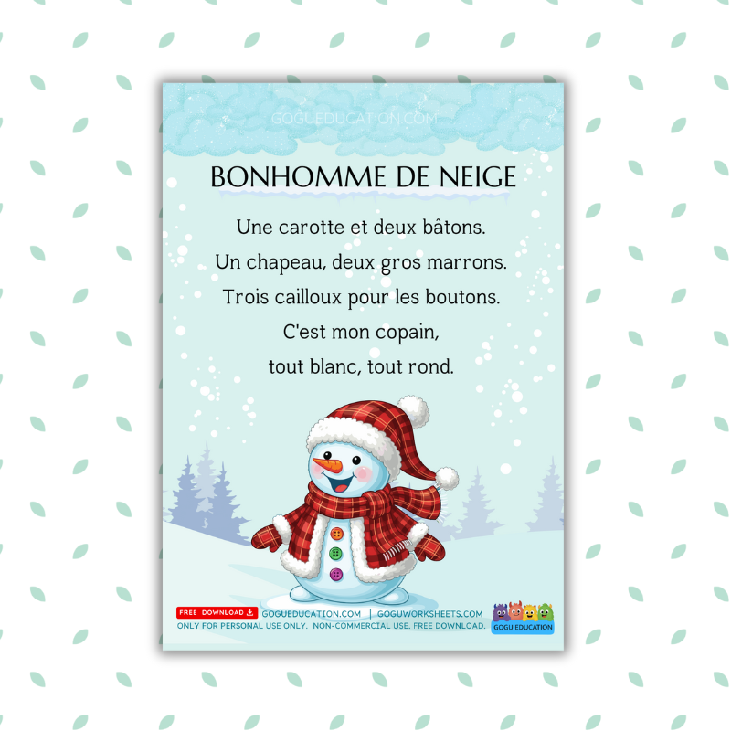 French Nursery Rhymes - Comptine Bonhomme de neige
