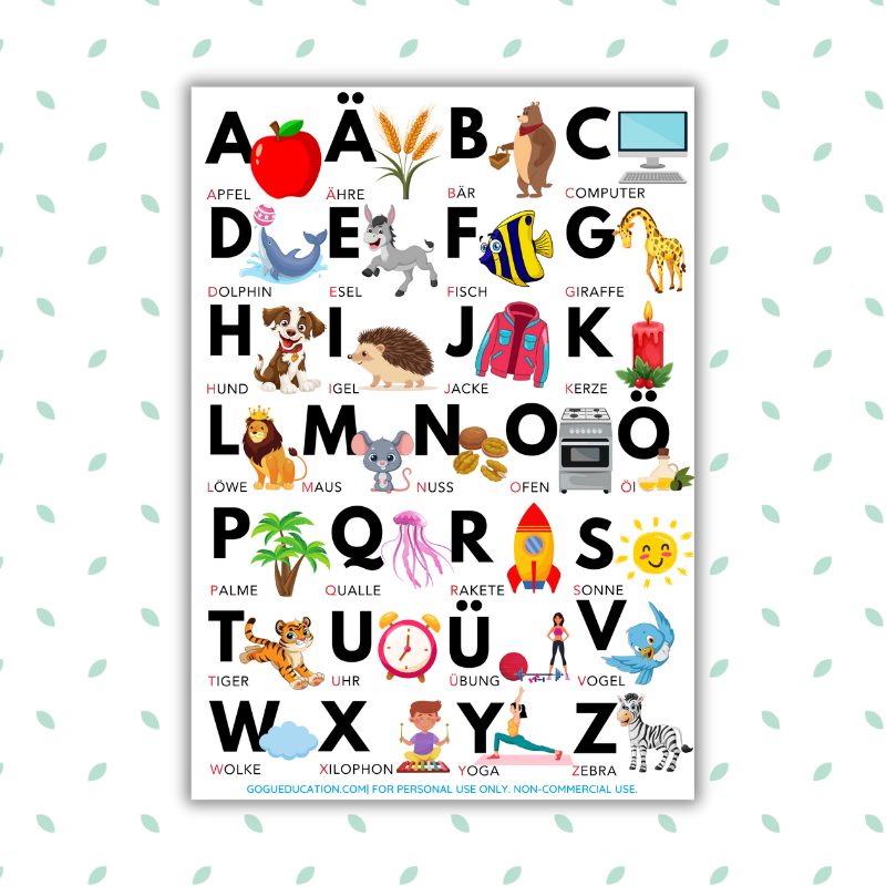 German Alphabet Gogu Education