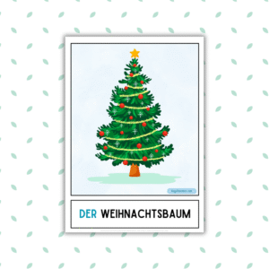 GoguWorksheets.com – German Christmas Words Tafelkarte Weihnachten - GoguEducation.com