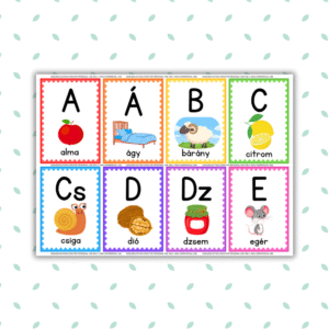 Hungarian Alphabet with Images Flashcards - GoguEducation.com