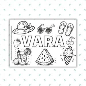 Download PDF - Coloring Romanian Word Vara