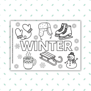 Coloring Word Winter