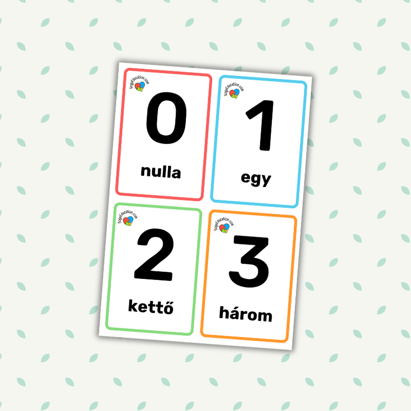 Hungarian Numbers 1-10 Flashcards