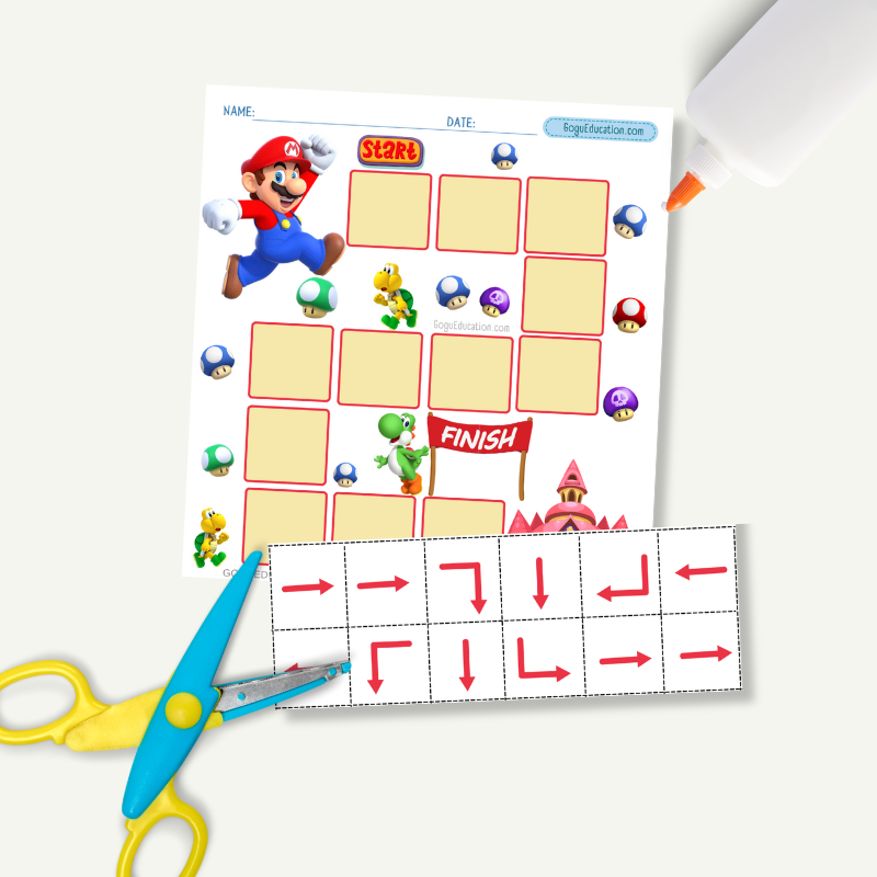 Logic Worksheet Mario Maze Coding Gogu Education