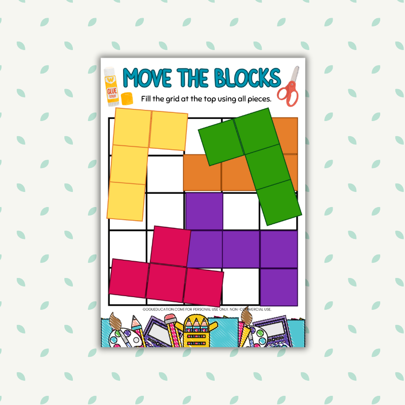 Logic Worksheet Move the Blocks