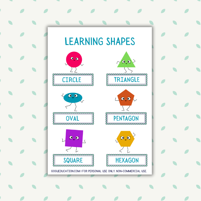 Math Worksheet Identify the Shapes Gogu Education